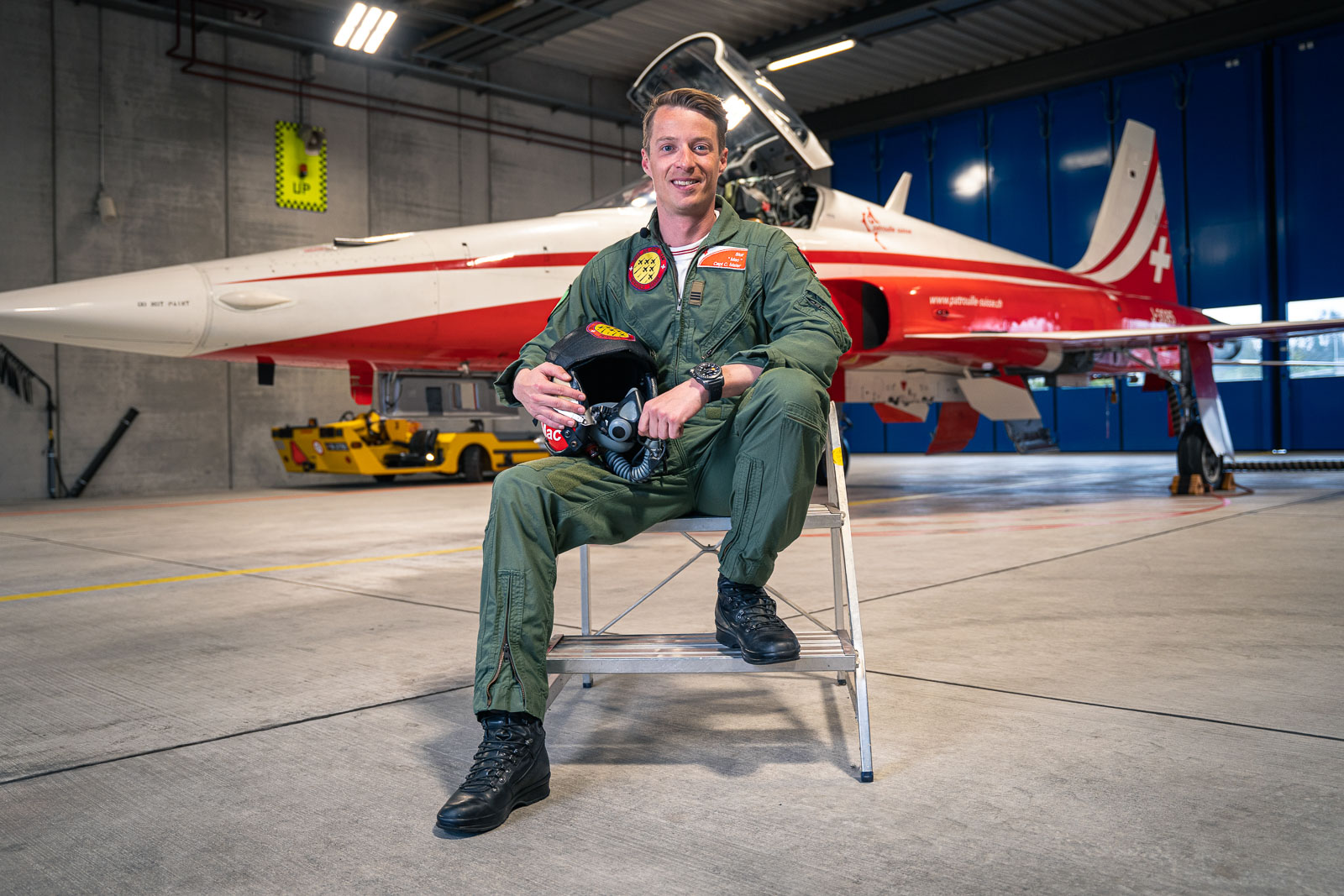 Der Militärpilot Claudius Meier von der Patrouille Suisse